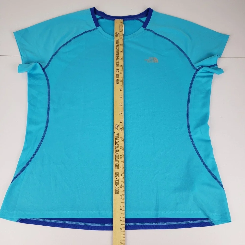 The North Face T-Shirt Women's XL Turquoise Blue‎ Short Sleeve Breathable Top - Picture 11 of 12